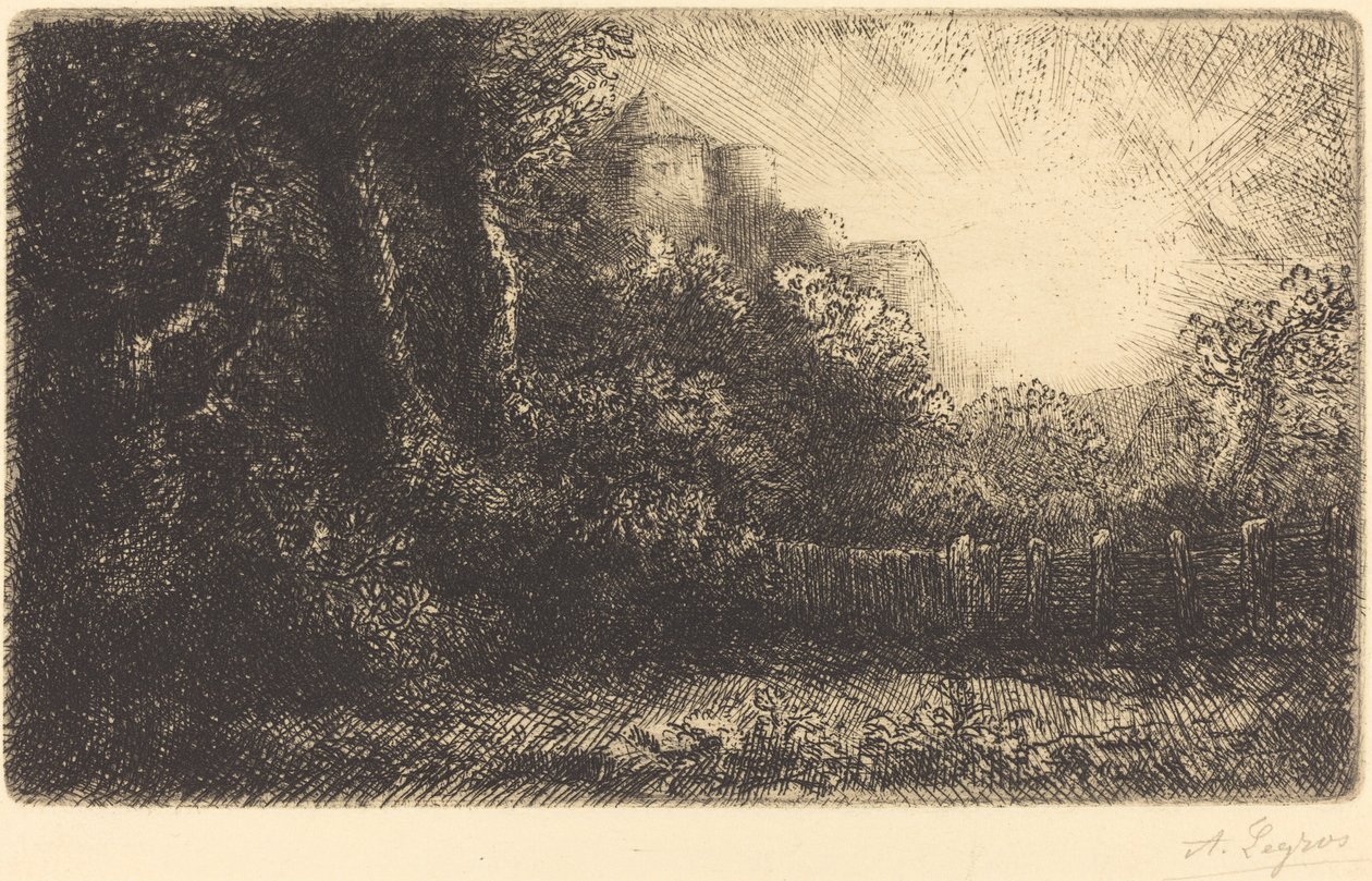 Vista de un castillo de Alphonse Legros