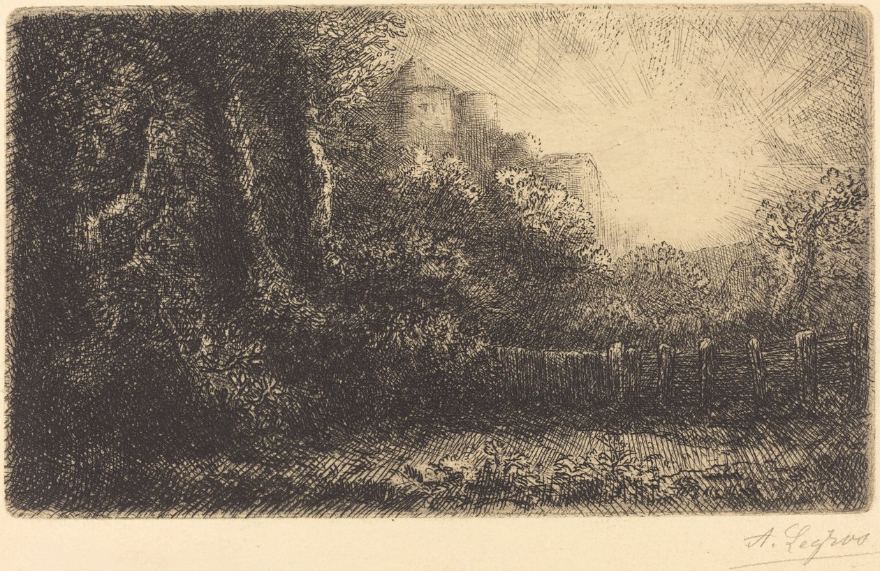 Vista de un castillo Chateau de Poillet de Alphonse Legros