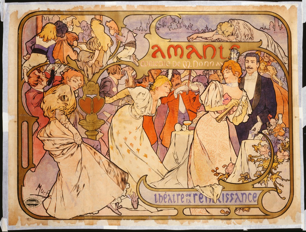 Amantes de Alphonse Mucha