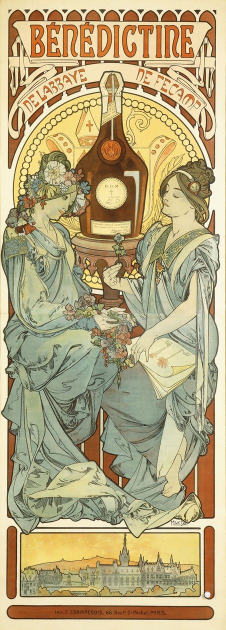 Benedictino, 1898 de Alphonse Mucha