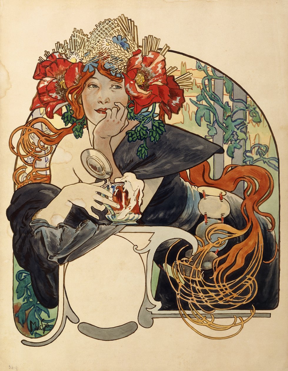 Biere de la Meuse de Alphonse Mucha