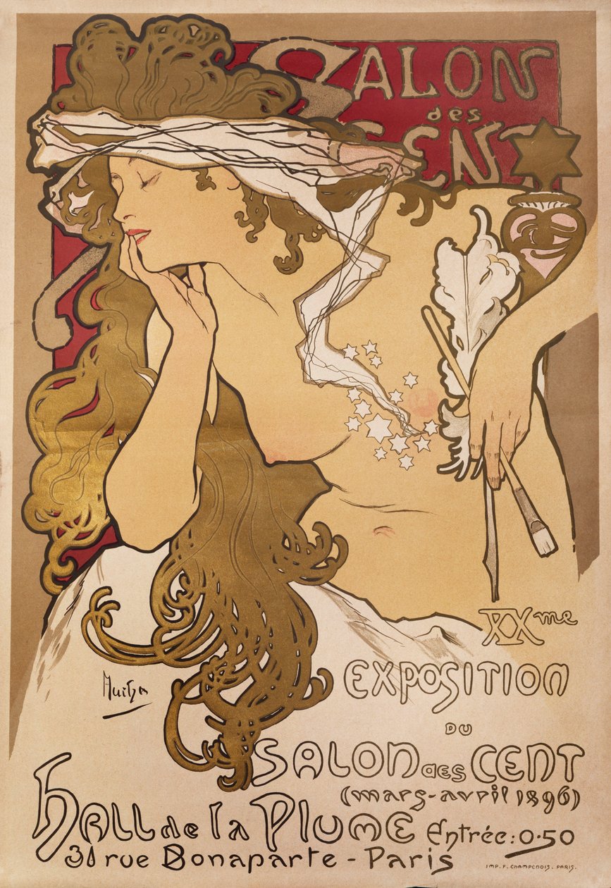 Salón de los Cien, 1896 de Alphonse Mucha