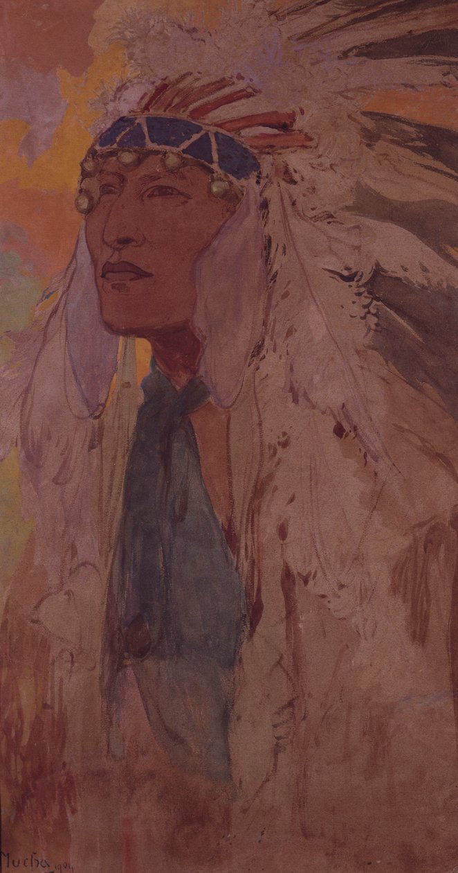 El indio, 1904 de Alphonse Mucha