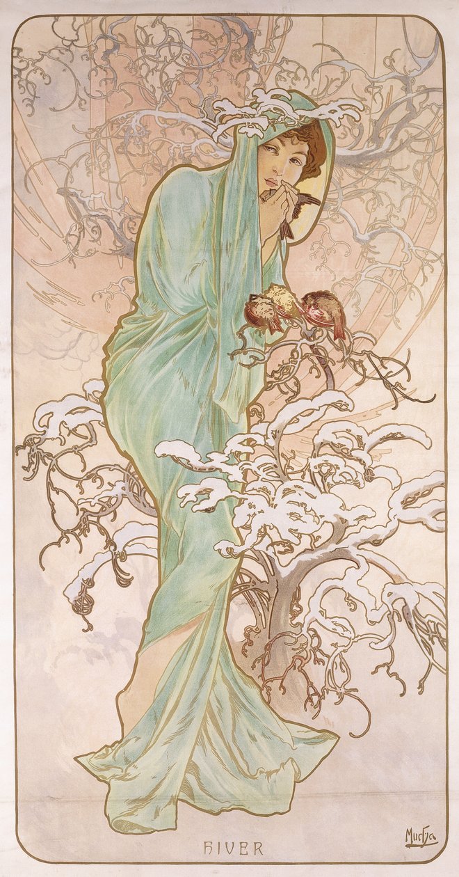 Invierno de Alphonse Mucha