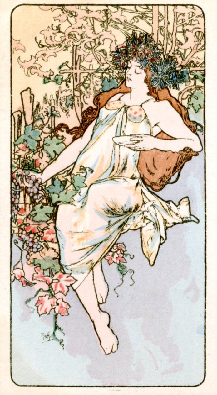 Otoño, 1897 de Alphonse Mucha