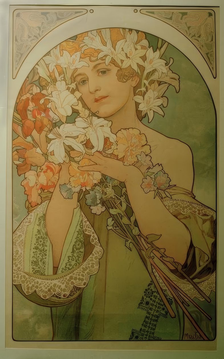 Flores de Alphonse Mucha