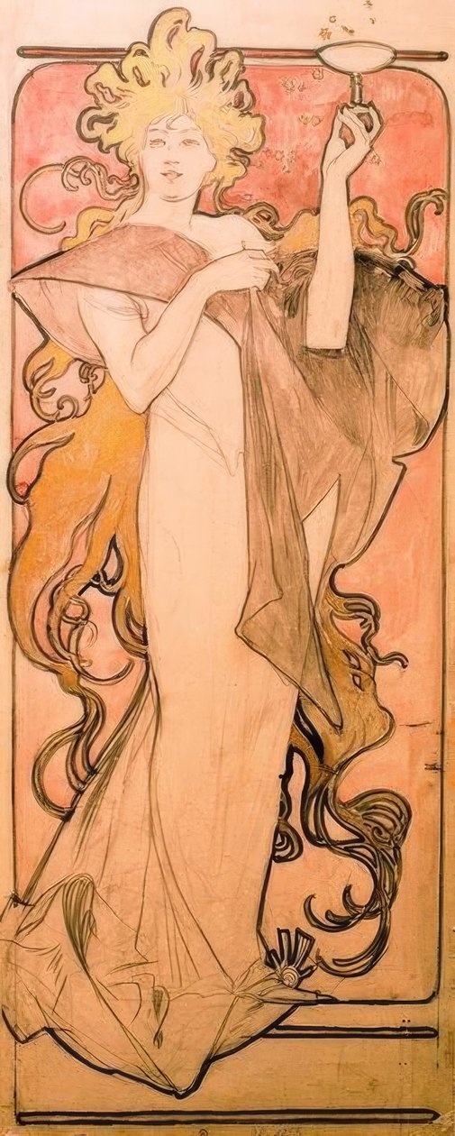 Champagne Ruinart de Alphonse Mucha