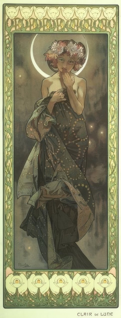 Claro de luna de Alphonse Mucha