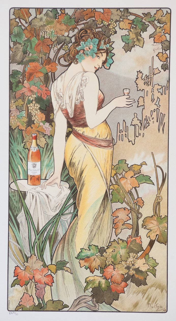 Cognac Bisquit, ca 1899 de Alphonse Mucha