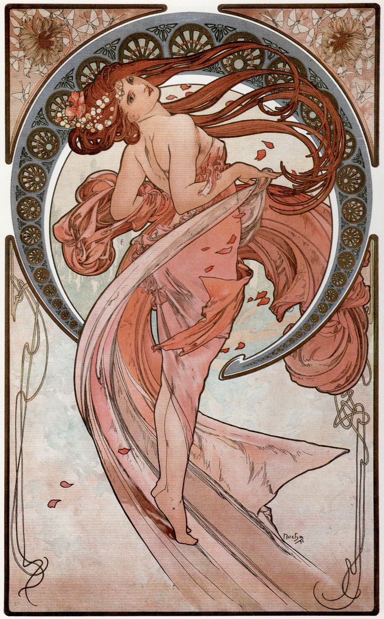 Danza de la serie Las Artes de Alphonse Mucha