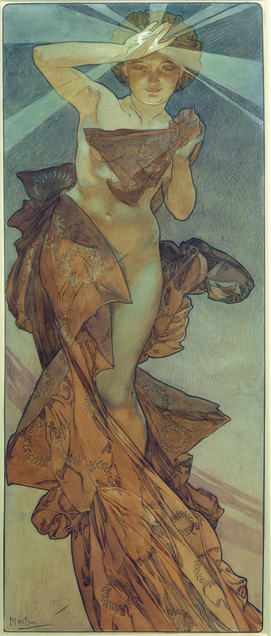 El lucero del alba de Alphonse Mucha