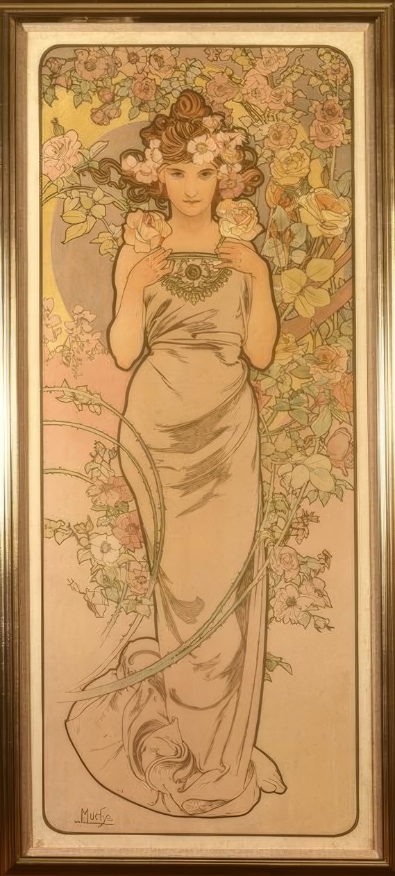La rosa de Alphonse Mucha