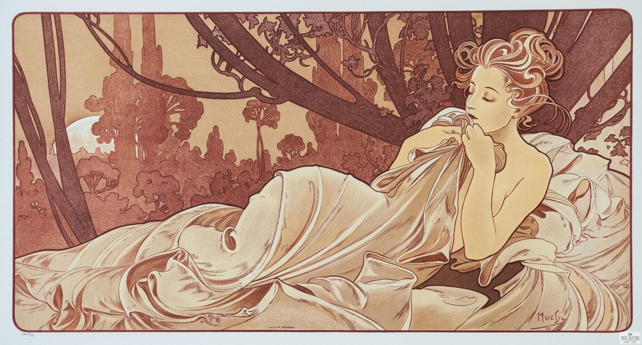 Anochecer, 1899 de Alphonse Mucha