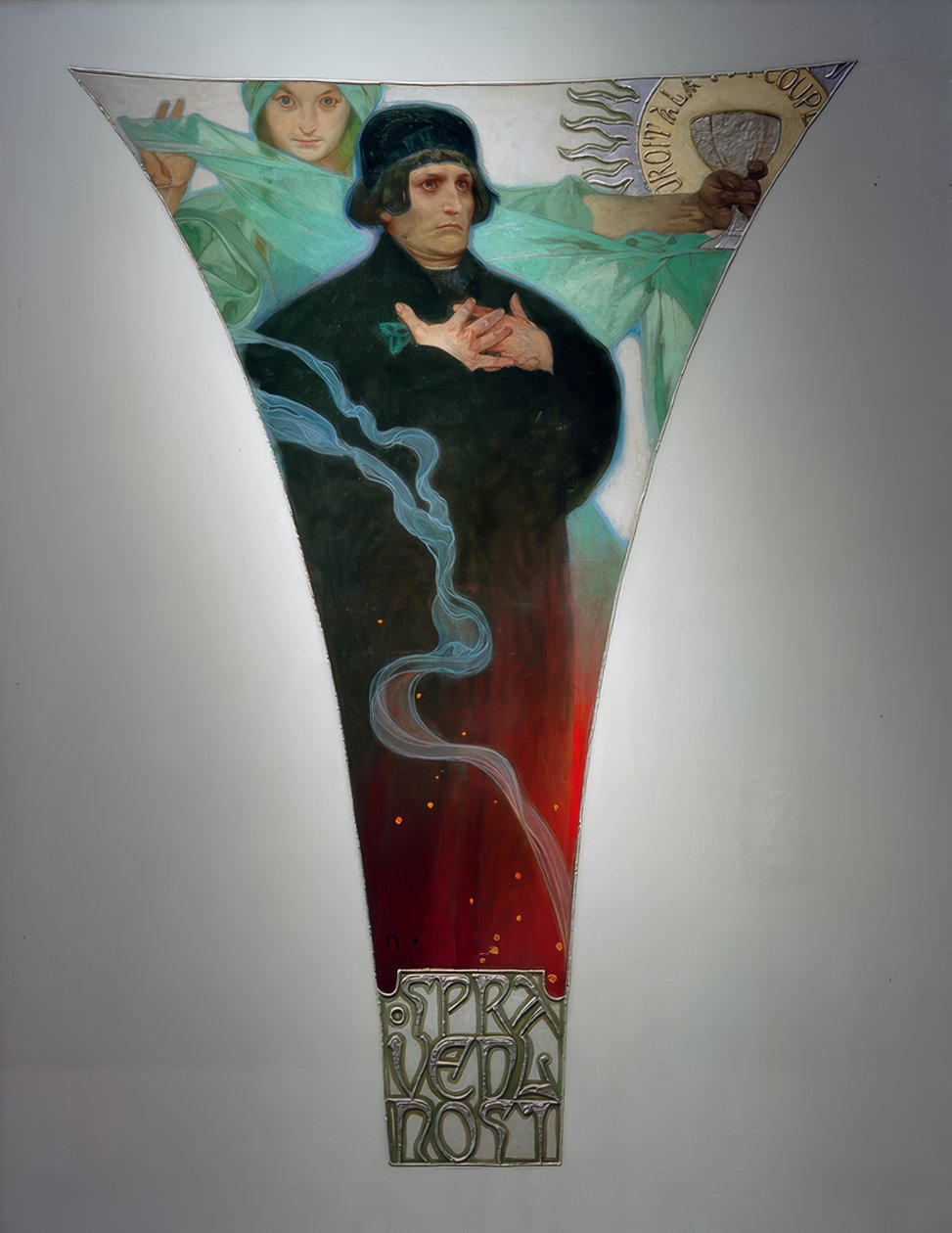 Justicia – Magister Jan Hus de Alphonse Mucha