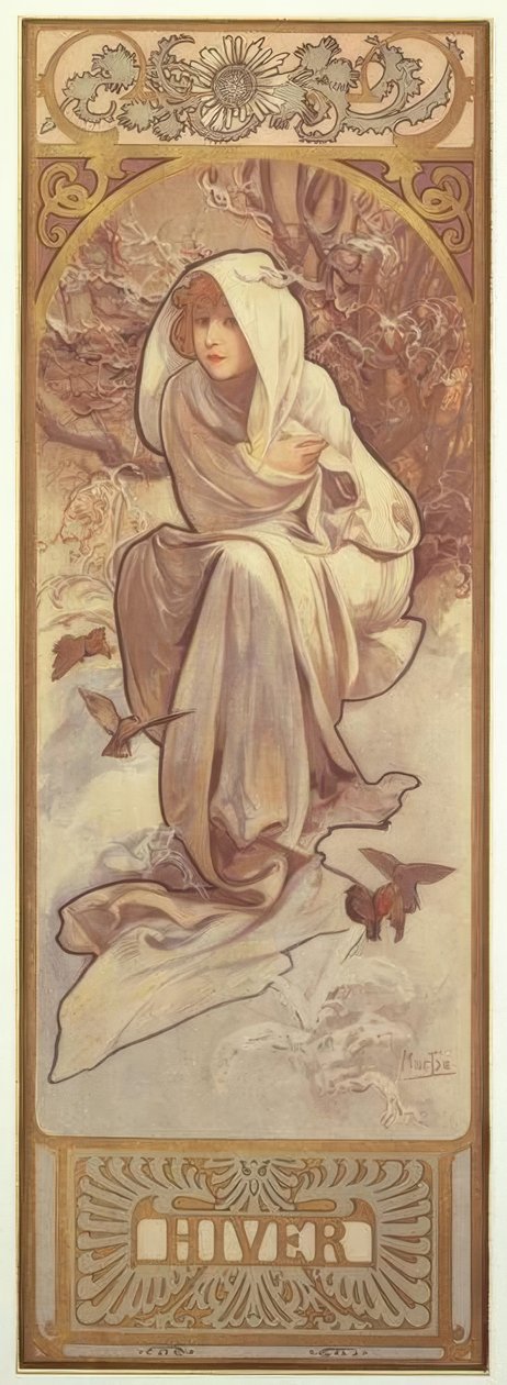 Invierno de Alphonse Mucha