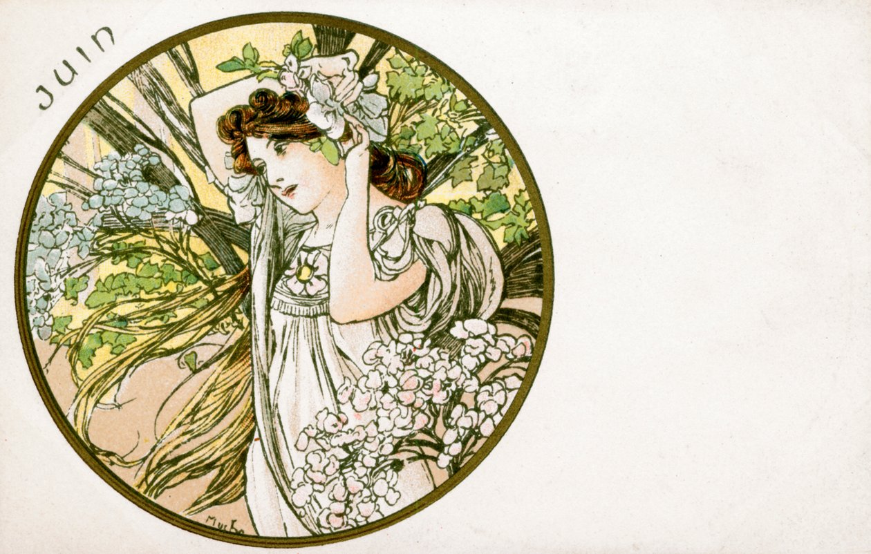 Junio, 1900 de Alphonse Mucha