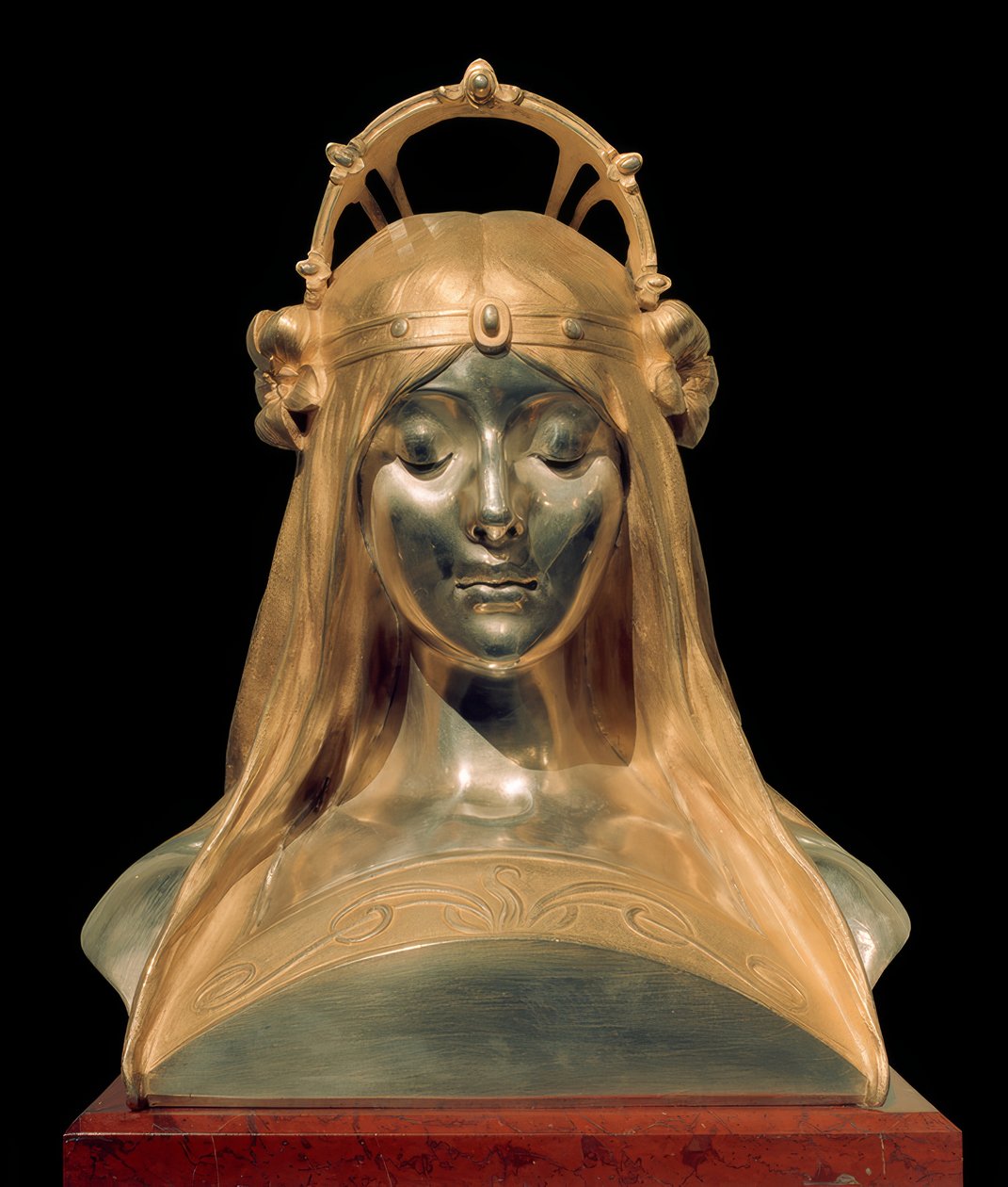 Cabeza de una niña de Alphonse Mucha
