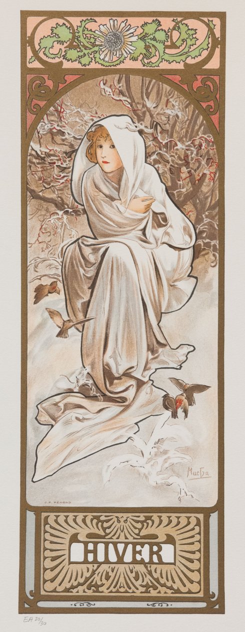 Las Estaciones. Invierno, 1897 de Alphonse Mucha