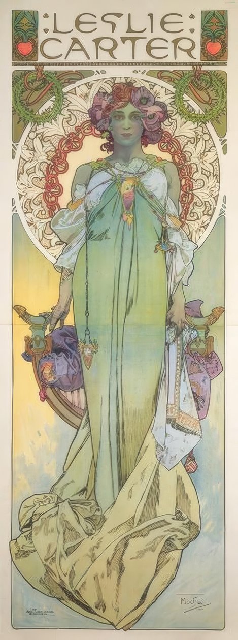 Leslie Carter de Alphonse Mucha
