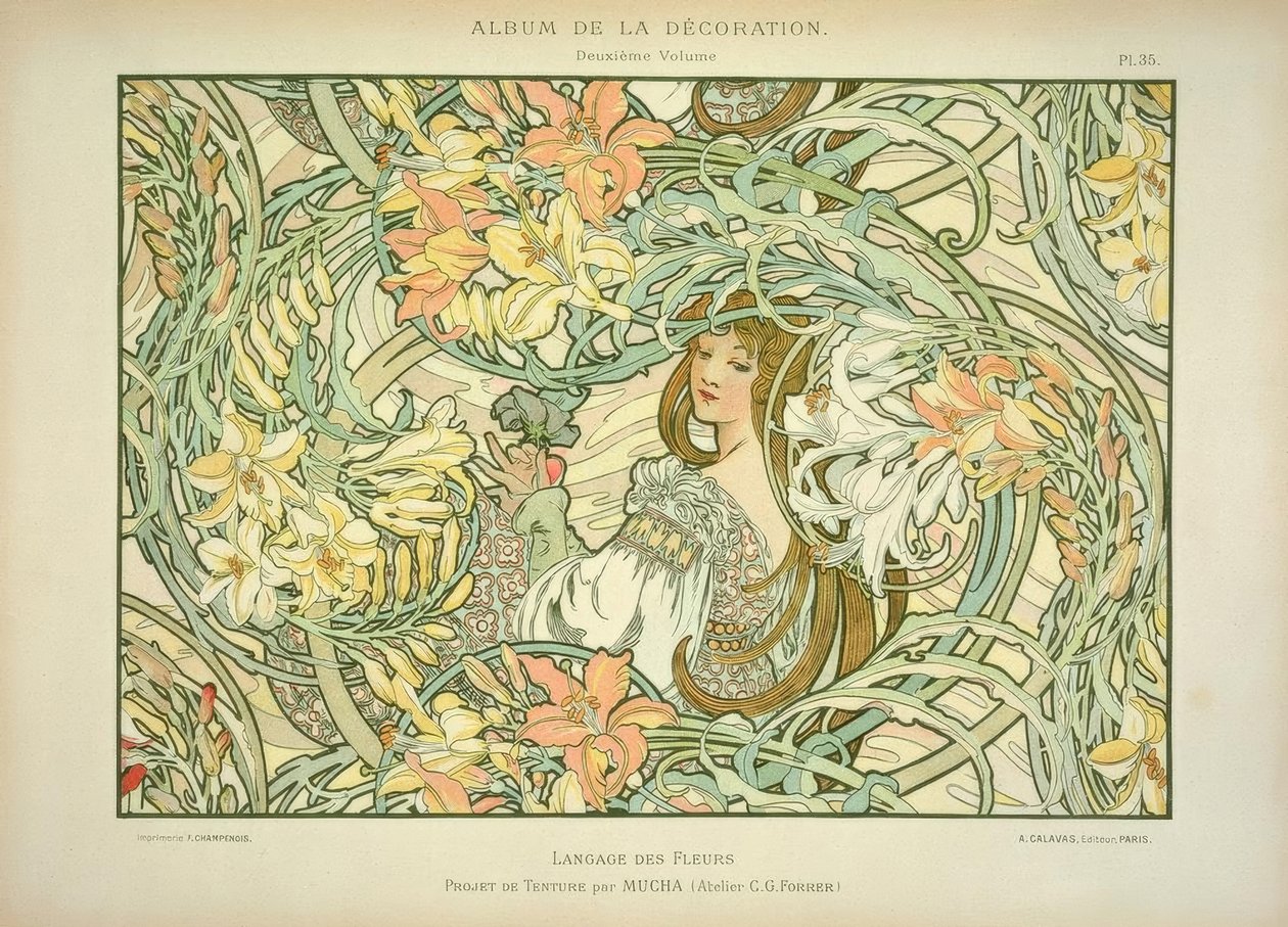 Lirio de Alphonse Mucha