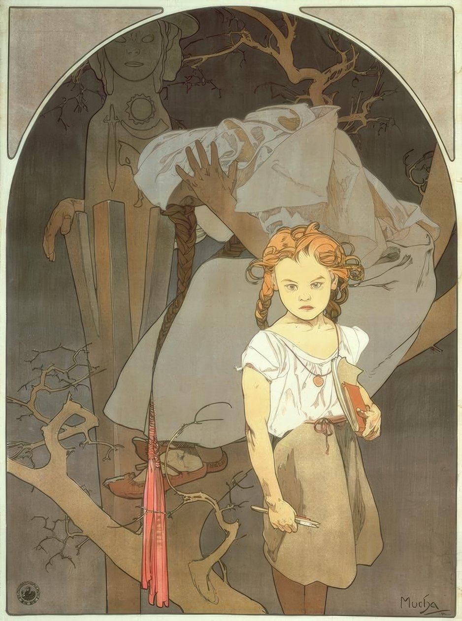 Lotería del suroeste de Moravia de Alphonse Mucha