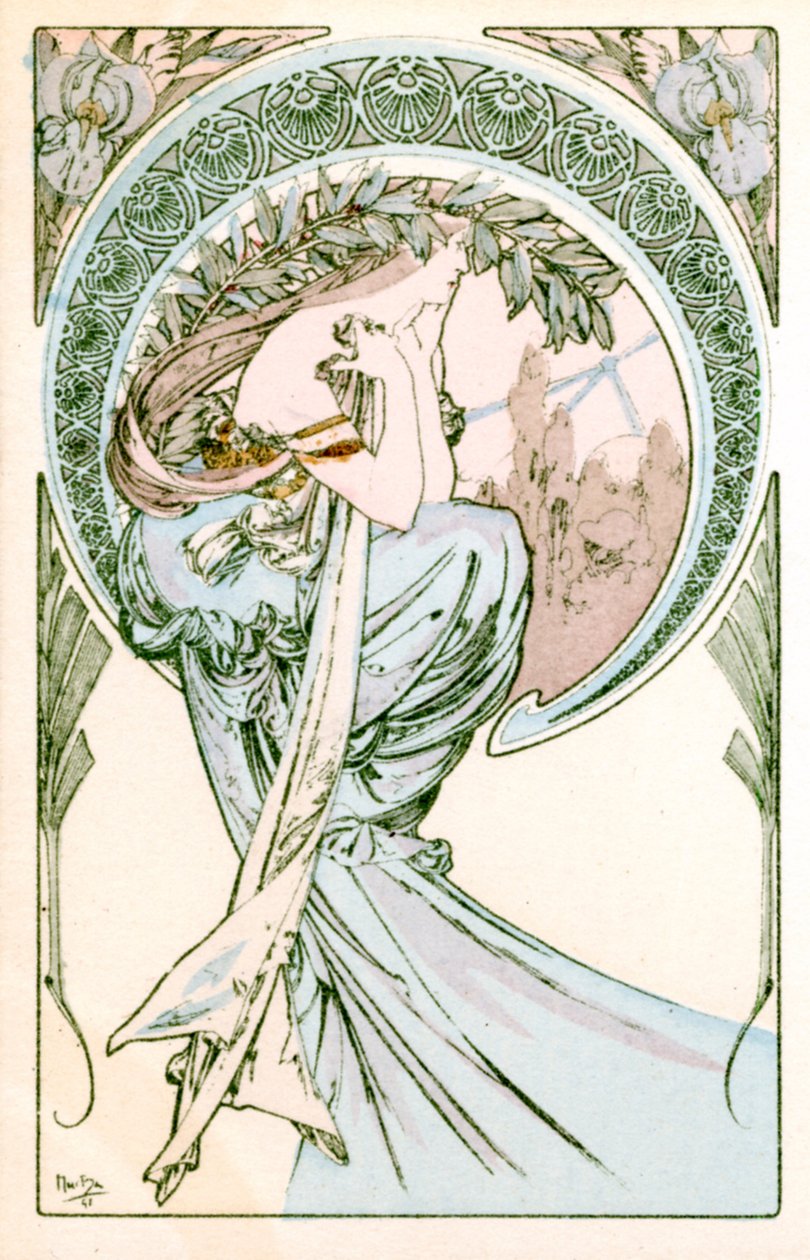 Poesía, 1900 de Alphonse Mucha