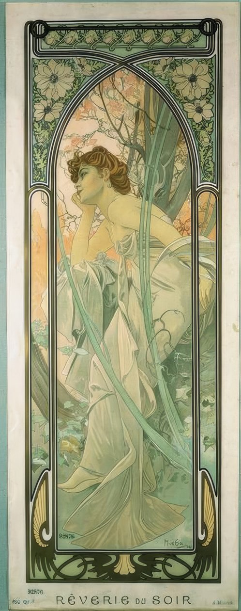 Reverie de la tarde de Alphonse Mucha