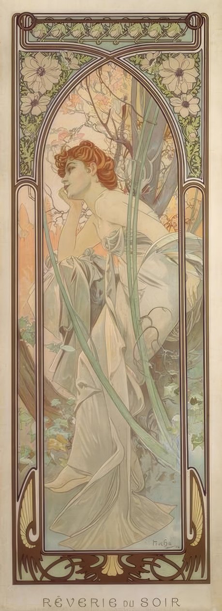 Ensueño de la tarde de Alphonse Mucha
