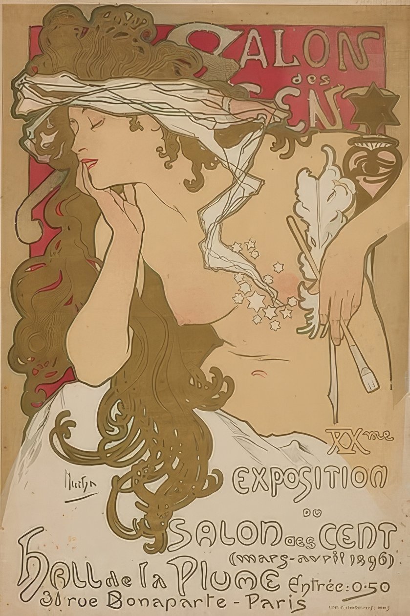 Salón de los Cien. Francia, París, 1896 de Alphonse Mucha