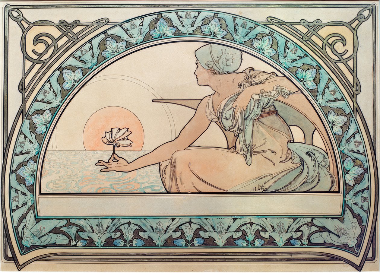 Nenúfar de Alphonse Mucha