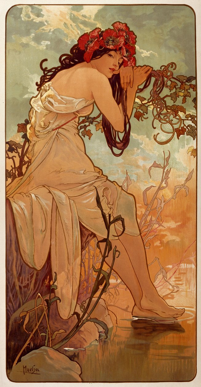 Verano, 1896 de Alphonse Mucha