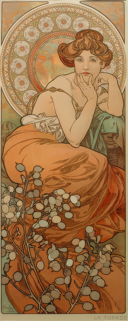 Topacio de Alphonse Mucha