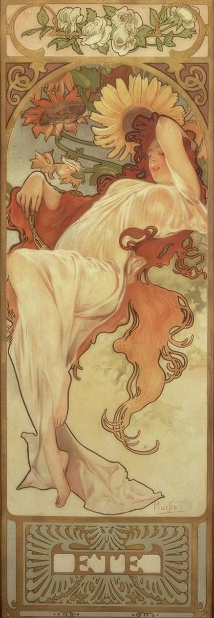 Verano de Alphonse Mucha