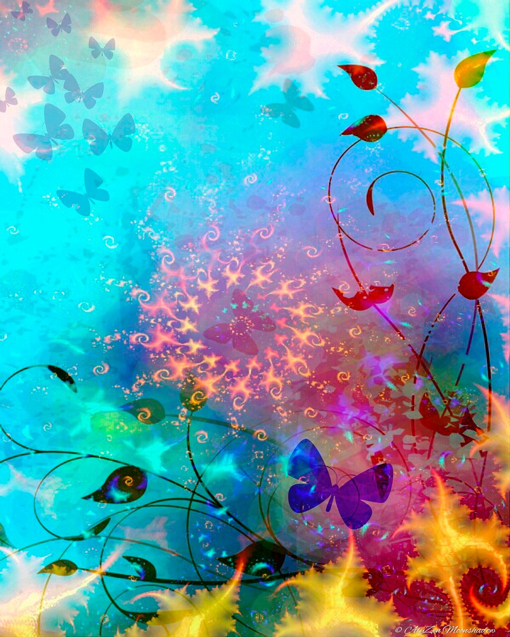 Mar Turquesa y Cielo con Mariposas, 2014 de AlyZen Moonshadow