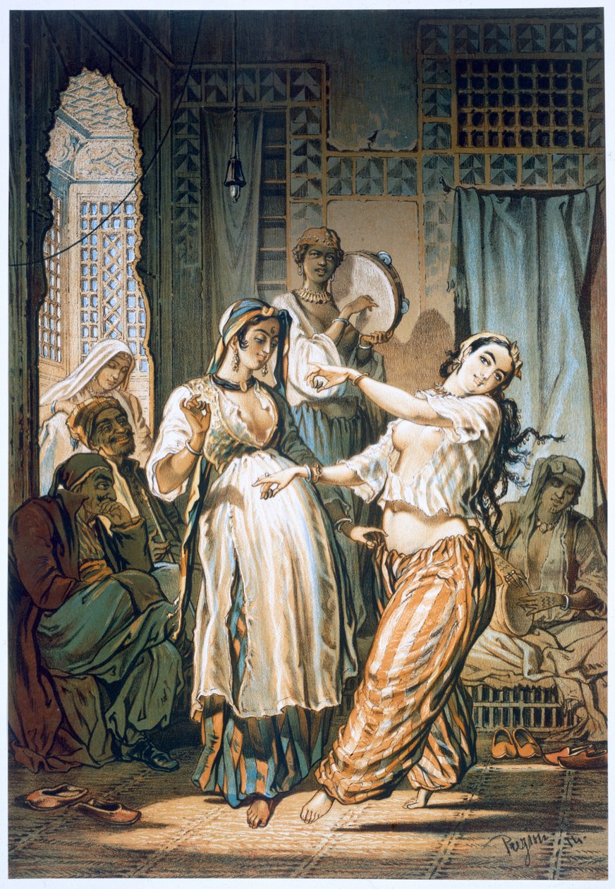 Bailarina de vientre egipcia, El Cairo, 1862 de Amadeo Preziosi