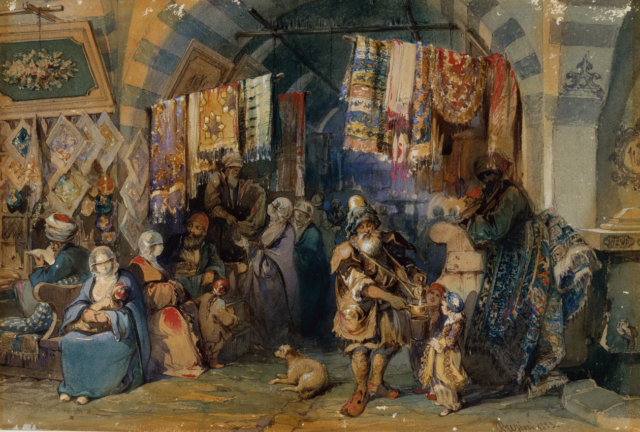 El bazar, Constantinopla de Amadeo Preziosi