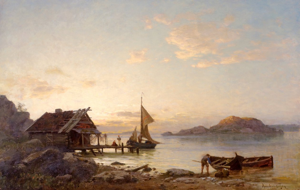 Tarde en la costa de Amaldus Nielsen