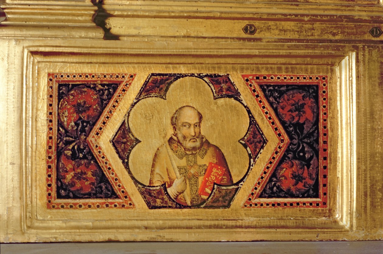 Obispo de la Coronación de la Virgen Políptico (extremo izquierdo de la predela) de Ambrogio Bondone Giotto