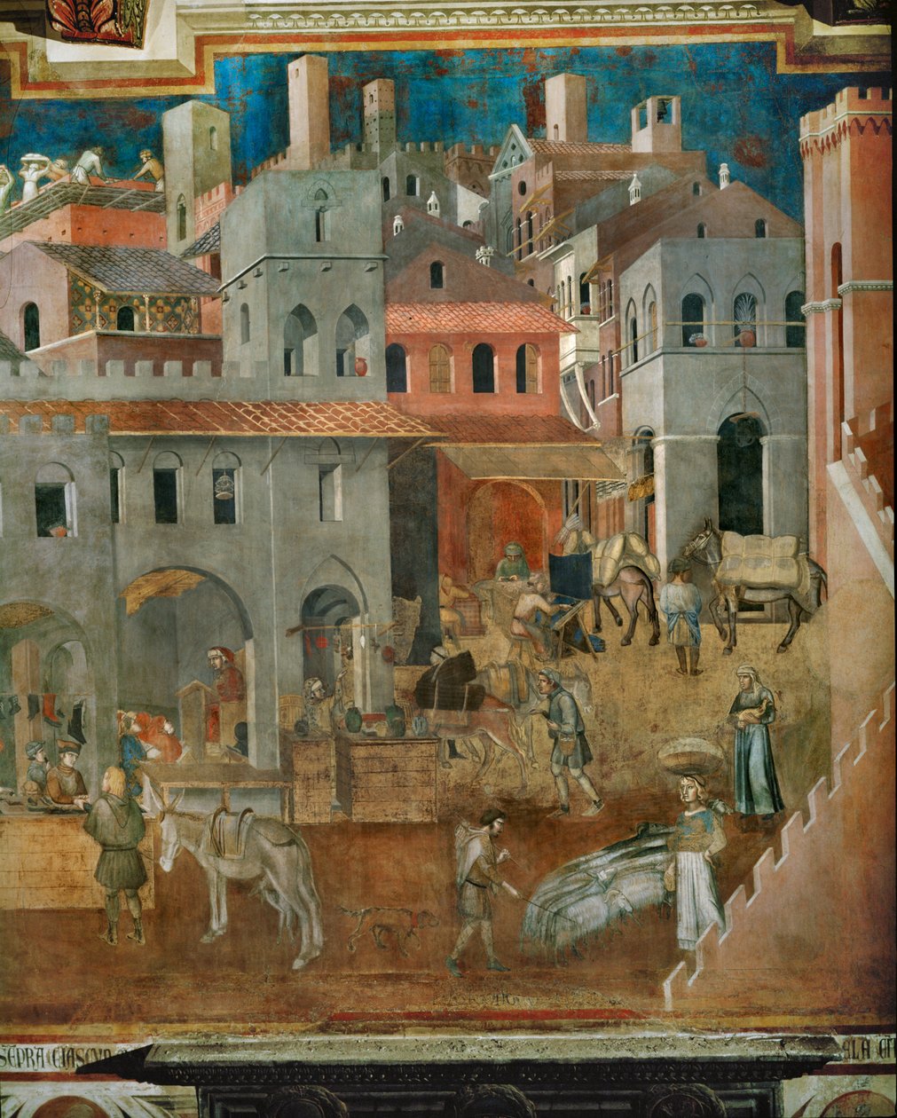 Las bendiciones del buen gobierno (fresco) de Ambrogio Lorenzetti