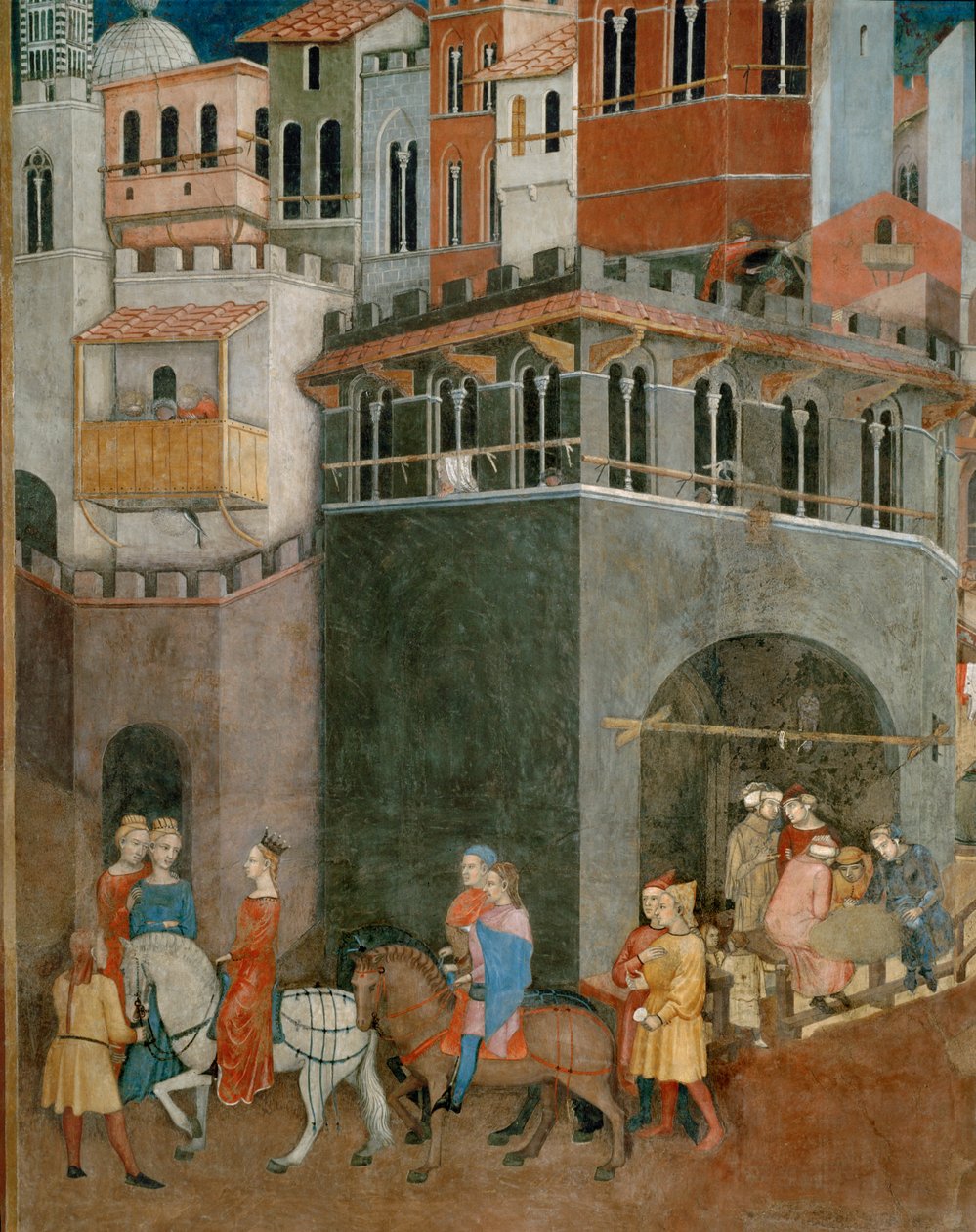 Las bendiciones del buen gobierno (fresco) de Ambrogio Lorenzetti