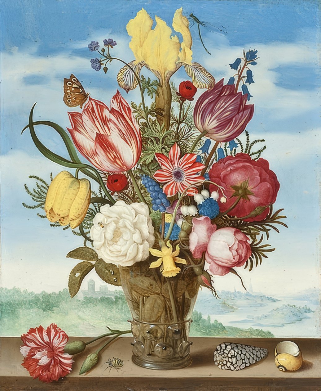 Ramo de flores en un alféizar. 1619 de Ambrosius the Elder Bosschaert