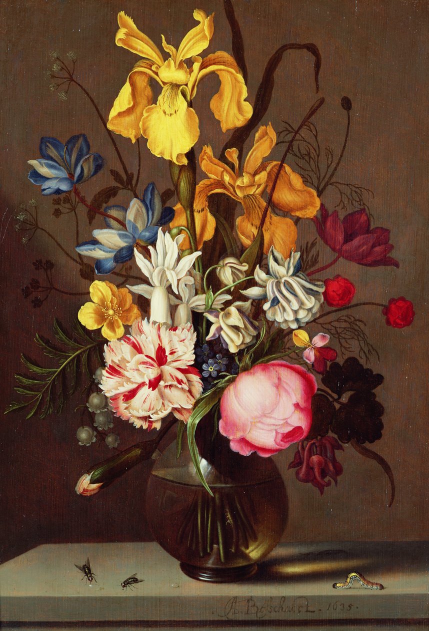 Un jarrón de flores, 1635 de Ambrosius the Younger Bosschaert