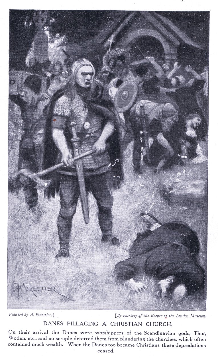 Danos saqueando una iglesia cristiana, años 1920 de Amedee Forestier