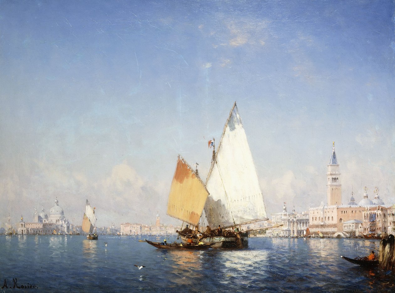 Barcos en la laguna de Amedee Rosier