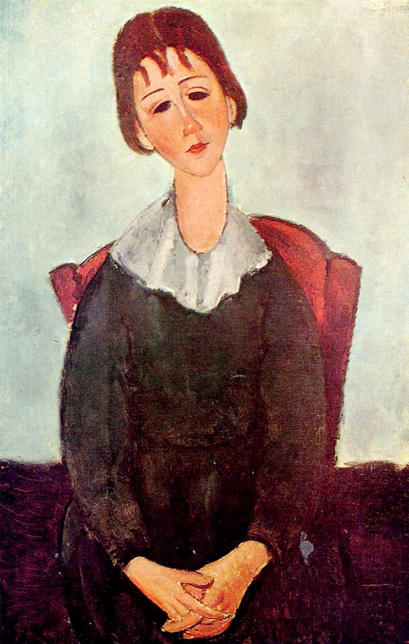 Chica de negro, 1918 de Amedeo Modigliani