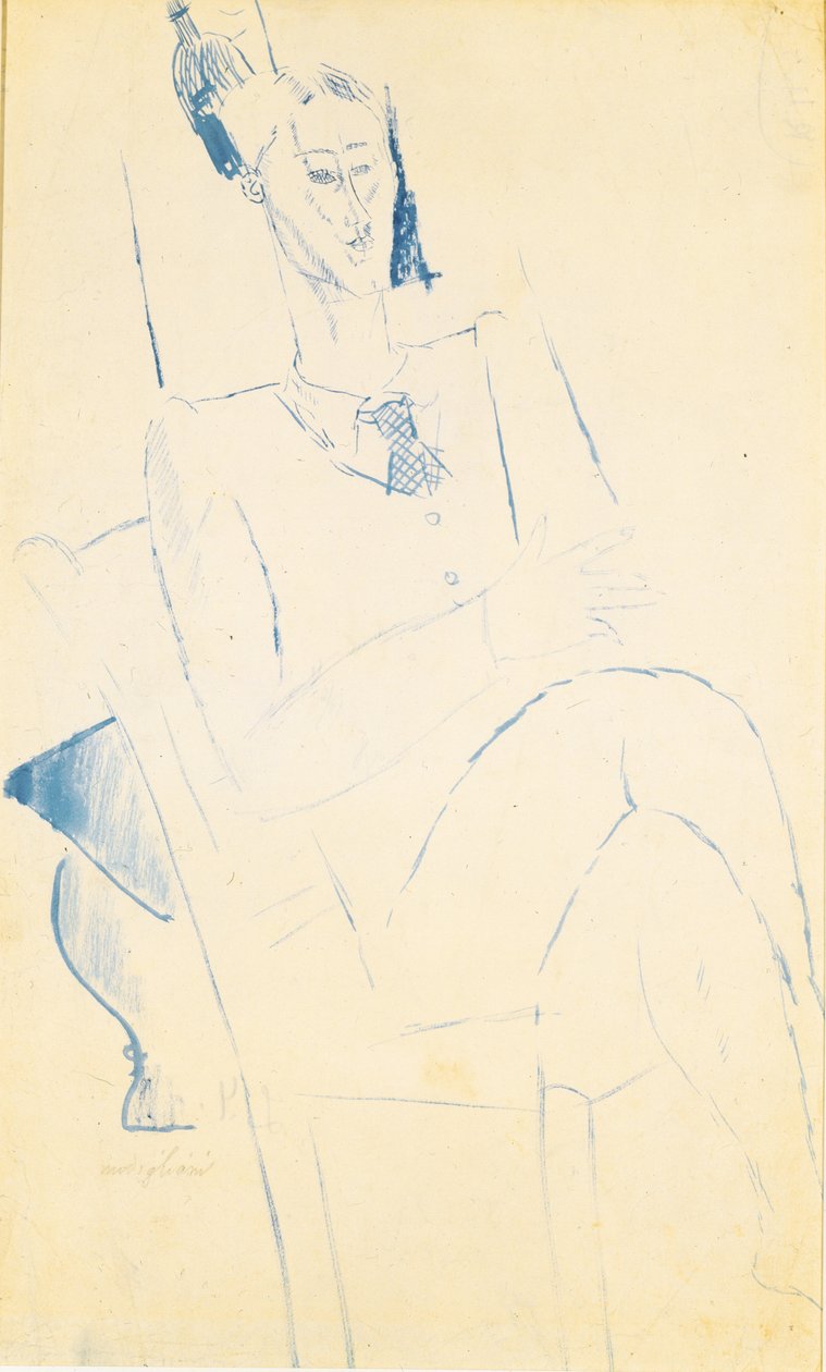 Retrato de Jean Cocteau, c. 1916 de Amedeo Modigliani