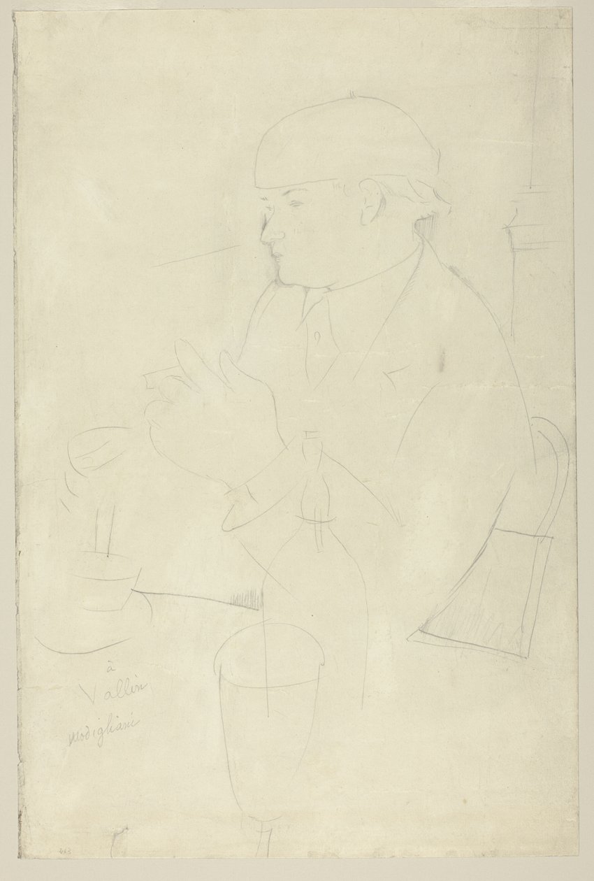 Retrato de Vallin de Amedeo Modigliani