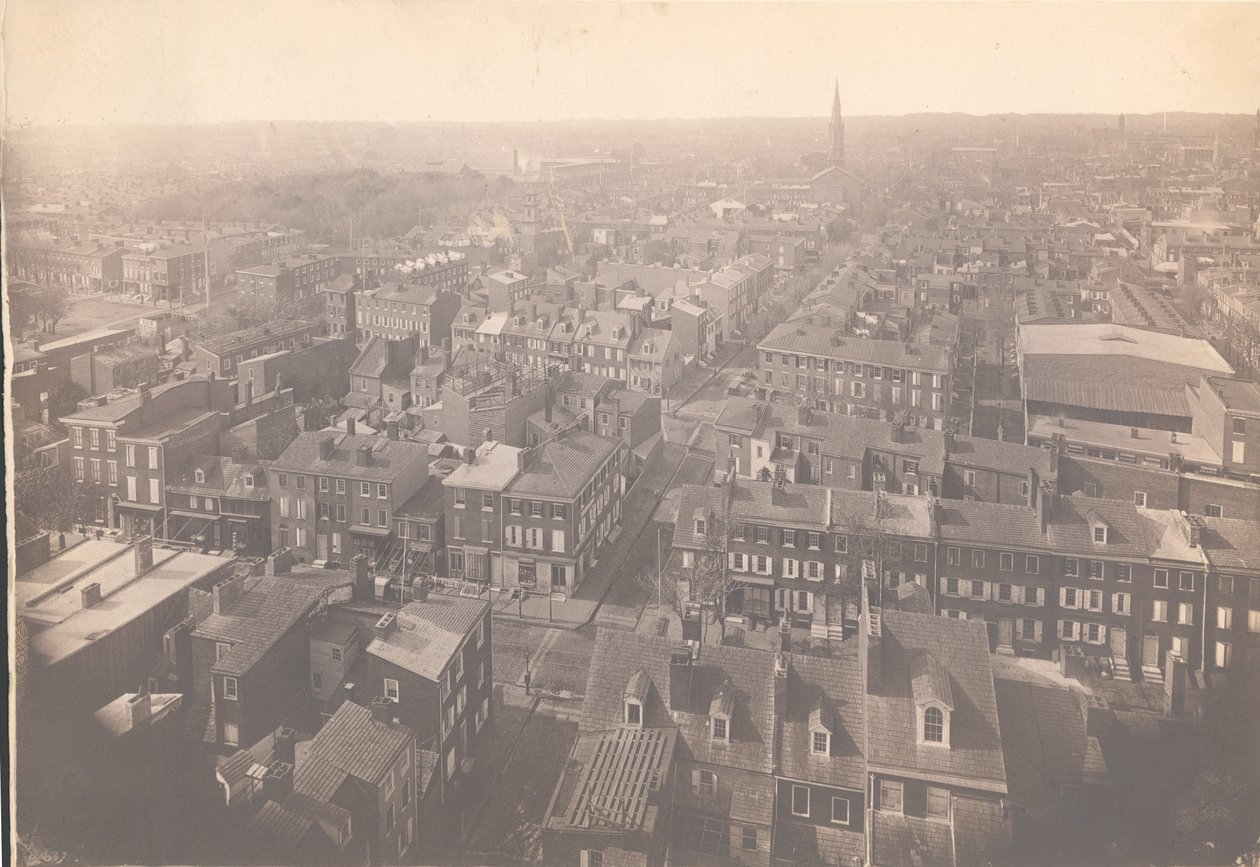 Panorama de Filadelfia, vista este - Oeste desde la torre de disparos, 1870 de American Photographer