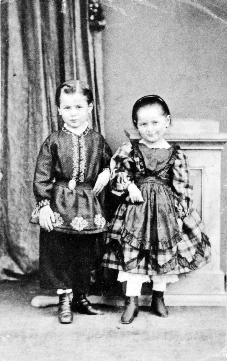 Retrato de un hermano y una hermana, c.1860 de American Photographer
