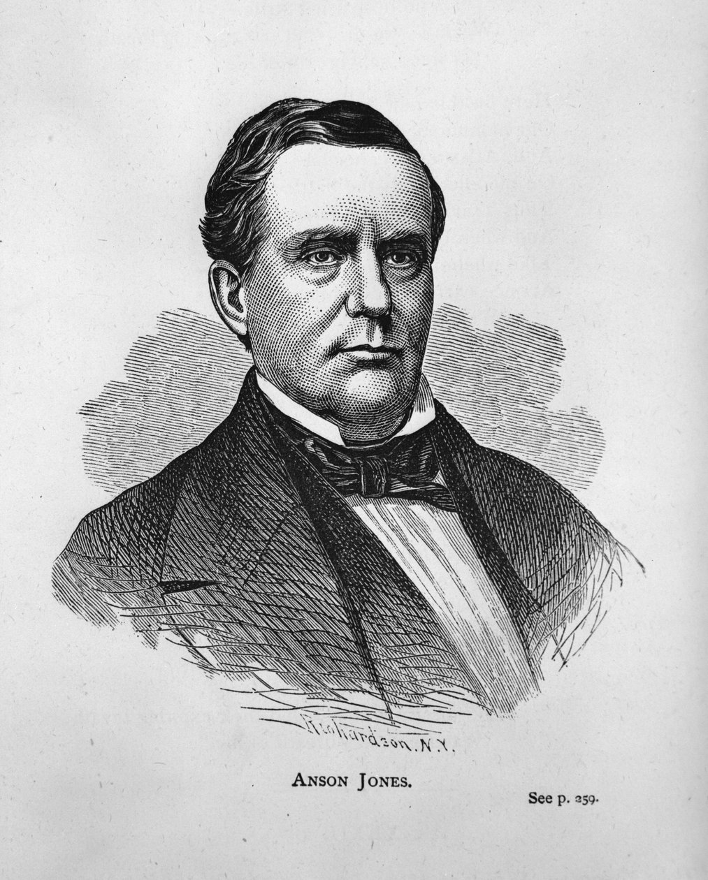 Anson Jones, del Álbum de Historia de Texas de American School